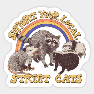Support Your Local Street Cats Sticker